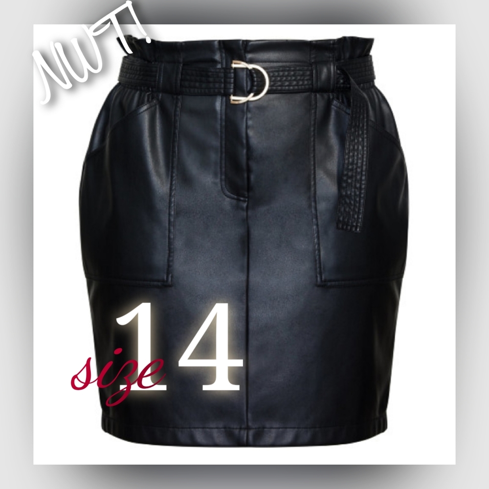 XS City Chic Plus Size 14 Faux Leather Min…